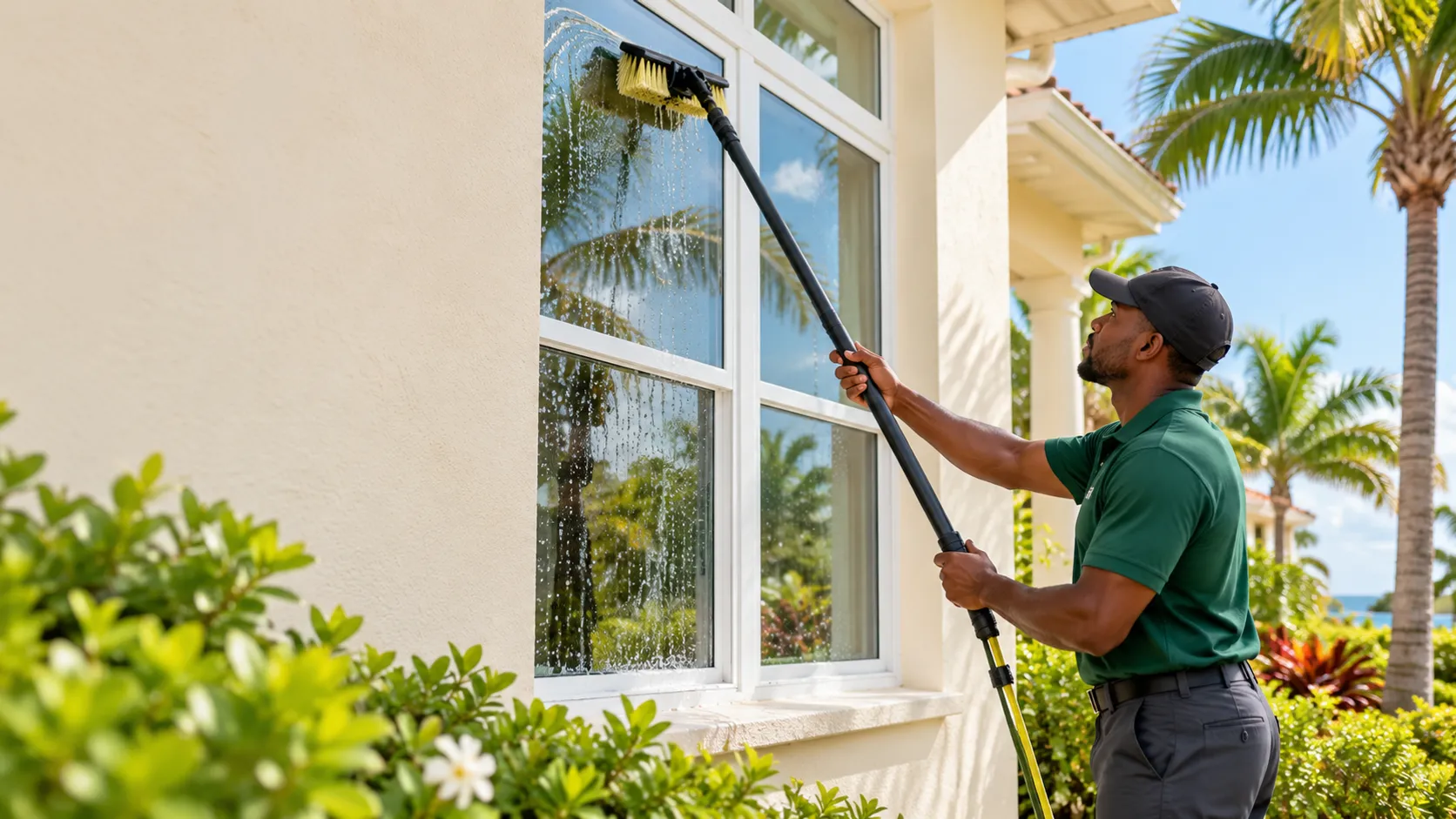 Window Cleaning in Grand Cayman by Campbell's Cleaning Solution